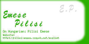 emese pilisi business card